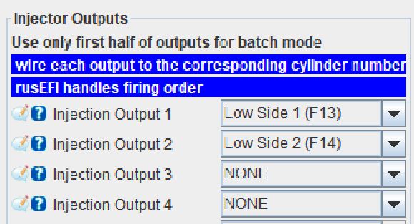 Additional injection settings