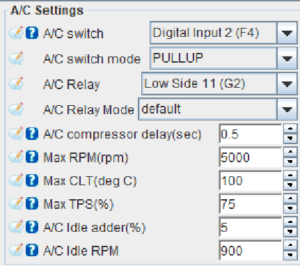 A/C configuration